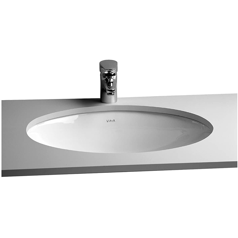 S20 Tezgahaltı Oval Lavabo, Beyaz (59 cm)